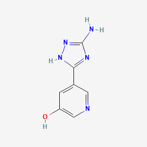 molecular formula C7H7N5O B2839147 5-(5-amino-1H-1,2,4-triazol-3-yl)pyridin-3-ol CAS No. 1341934-84-6