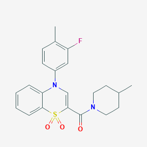 4-(3-fluoro-4-methylphenyl)-2-(4-methylpiperidine-1-carbonyl)-4H-1lambda6,4-benzothiazine-1,1-dione