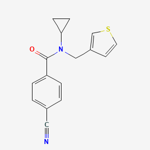 4-cyano-N-cyclopropyl-N-(thiophen-3-ylmethyl)benzamide
