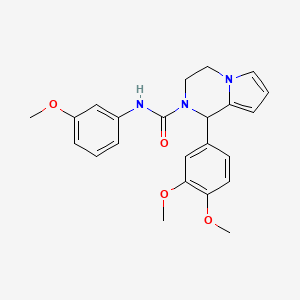 molecular formula C23H25N3O4 B2839175 1-(3,4-dimethoxyphenyl)-N-(3-methoxyphenyl)-3,4-dihydropyrrolo[1,2-a]pyrazine-2(1H)-carboxamide CAS No. 900002-69-9