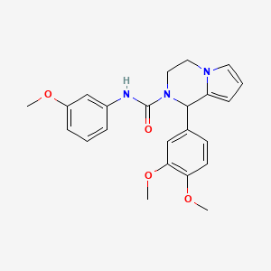 molecular formula C23H25N3O4 B2839175 1-(3,4-二甲氧基苯基)-N-(3-甲氧基苯基)-3,4-二氢吡咯并[1,2-a]吡嗪-2(1H)-羧酰胺 CAS No. 900002-69-9