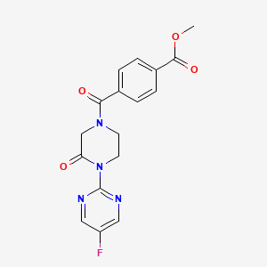 Methyl 4-(4-(5-fluoropyrimidin-2-yl)-3-oxopiperazine-1-carbonyl)benzoate