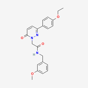 molecular formula C22H23N3O4 B2839178 2-[3-(4-ethoxyphenyl)-6-oxopyridazin-1-yl]-N-[(3-methoxyphenyl)methyl]acetamide CAS No. 941972-50-5