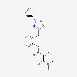 1-methyl-2-oxo-N-(2-((3-(thiophen-2-yl)-1,2,4-oxadiazol-5-yl)methyl)phenyl)-1,2-dihydropyridine-3-carboxamide