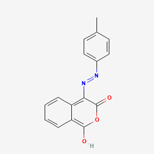 molecular formula C16H12N2O3 B2839197 (4Z)-1H-isochromene-1,3,4-trione 4-[(4-methylphenyl)hydrazone] CAS No. 1785889-61-3