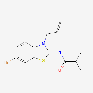 (Z)-N-(3-allyl-6-bromobenzo[d]thiazol-2(3H)-ylidene)isobutyramide