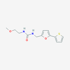 molecular formula C13H16N2O3S B2839202 1-(2-Methoxyethyl)-3-((5-(thiophen-2-yl)furan-2-yl)methyl)urea CAS No. 2034593-64-9
