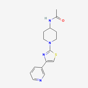 molecular formula C15H18N4OS B2839206 N-(1-(4-(吡啶-3-基)噻唑-2-基)哌啶-4-基)乙酰胺 CAS No. 1798529-14-2