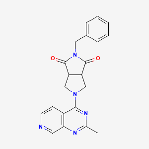 molecular formula C21H19N5O2 B2839208 5-Benzyl-2-(2-methylpyrido[3,4-d]pyrimidin-4-yl)-1,3,3a,6a-tetrahydropyrrolo[3,4-c]pyrrole-4,6-dione CAS No. 2415511-72-5
