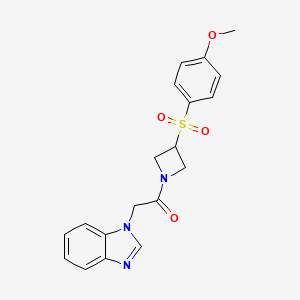 2-(1H-benzo[d]imidazol-1-yl)-1-(3-((4-methoxyphenyl)sulfonyl)azetidin-1-yl)ethanone