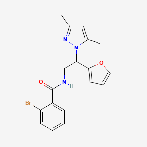 2-bromo-N-(2-(3,5-dimethyl-1H-pyrazol-1-yl)-2-(furan-2-yl)ethyl)benzamide