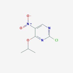 molecular formula C7H8ClN3O3 B2839218 2-氯-4-异丙氧基-5-硝基嘧啶 CAS No. 1445894-94-9