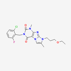 3-[(2-chloro-6-fluorophenyl)methyl]-8-(3-ethoxypropyl)-1,7-dimethyl-1H,2H,3H,4H,8H-imidazo[1,2-g]purine-2,4-dione