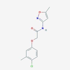 molecular formula C13H13ClN2O3 B283923 2-(4-chloro-3-methylphenoxy)-N-(5-methyl-1,2-oxazol-3-yl)acetamide 