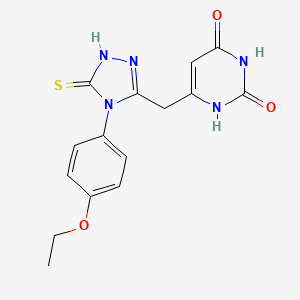 6-{[4-(4-ethoxyphenyl)-5-sulfanyl-4H-1,2,4-triazol-3-yl]methyl}-1,2,3,4-tetrahydropyrimidine-2,4-dione