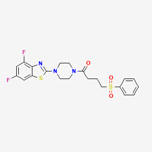 1-(4-(4,6-Difluorobenzo[d]thiazol-2-yl)piperazin-1-yl)-4-(phenylsulfonyl)butan-1-one