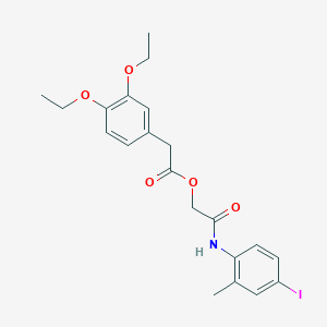 2-(4-Iodo-2-methylanilino)-2-oxoethyl (3,4-diethoxyphenyl)acetate