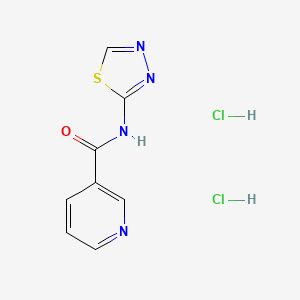 molecular formula C8H8Cl2N4OS B2839254 N-(1,3,4-噻二唑-2-基)吡啶-3-羧酰胺二盐酸盐 CAS No. 1955523-94-0