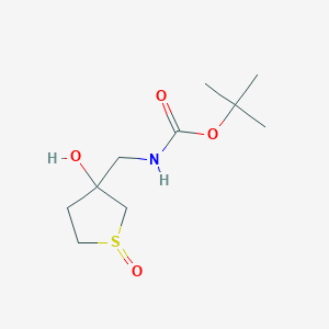 molecular formula C10H19NO4S B2839264 tert-Butyl ((3-hydroxy-1-oxidotetrahydrothiophen-3-yl)methyl)carbamate CAS No. 1864064-02-7
