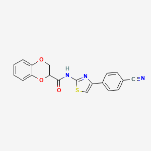 N-(4-(4-cyanophenyl)thiazol-2-yl)-2,3-dihydrobenzo[b][1,4]dioxine-2-carboxamide
