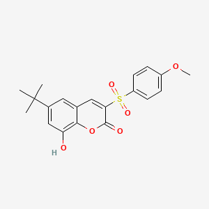 molecular formula C20H20O6S B2839267 6-Tert-butyl-8-hydroxy-3-(4-methoxyphenyl)sulfonylchromen-2-one CAS No. 904432-64-0