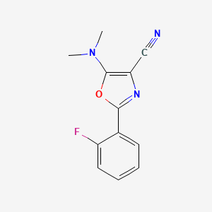 5-(Dimethylamino)-2-(2-fluorophenyl)-1,3-oxazole-4-carbonitrile
