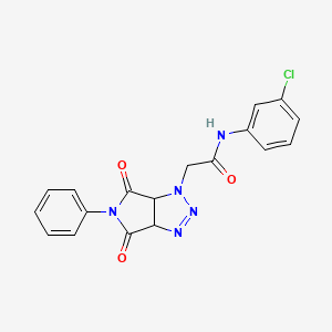 N-(3-chlorophenyl)-2-(4,6-dioxo-5-phenyl-4,5,6,6a-tetrahydropyrrolo[3,4-d][1,2,3]triazol-1(3aH)-yl)acetamide