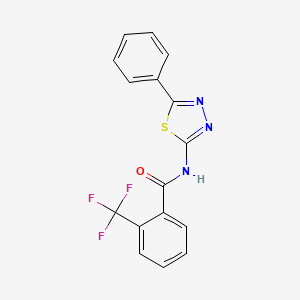 N-(5-phenyl-1,3,4-thiadiazol-2-yl)-2-(trifluoromethyl)benzamide
