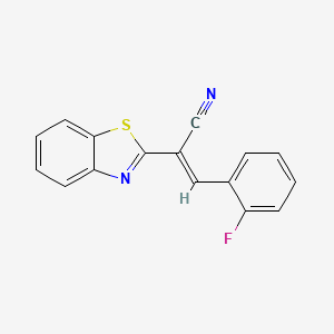 (2E)-2-(1,3-benzothiazol-2-yl)-3-(2-fluorophenyl)prop-2-enenitrile