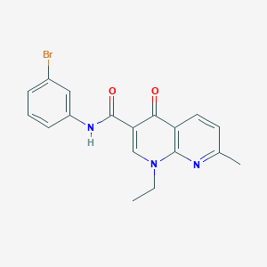 molecular formula C18H16BrN3O2 B2839279 N-(3-bromophenyl)-1-ethyl-7-methyl-4-oxo-1,4-dihydro-1,8-naphthyridine-3-carboxamide CAS No. 23681-68-7