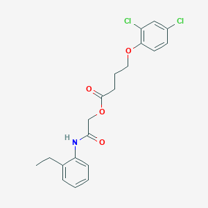 molecular formula C20H21Cl2NO4 B283928 2-(2-Ethylanilino)-2-oxoethyl 4-(2,4-dichlorophenoxy)butanoate 