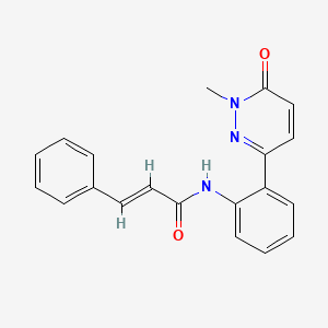 molecular formula C20H17N3O2 B2839283 N-(2-(1-methyl-6-oxo-1,6-dihydropyridazin-3-yl)phenyl)cinnamamide CAS No. 1798407-10-9