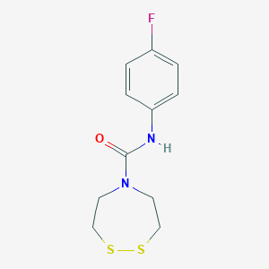 molecular formula C11H13FN2OS2 B2839284 N-(4-fluorophenyl)-1,2,5-dithiazepane-5-carboxamide CAS No. 1427985-53-2