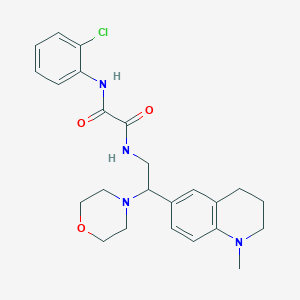 molecular formula C24H29ClN4O3 B2839289 N-(2-chlorophenyl)-N'-[2-(1-methyl-1,2,3,4-tetrahydroquinolin-6-yl)-2-morpholin-4-ylethyl]ethanediamide CAS No. 922120-55-6