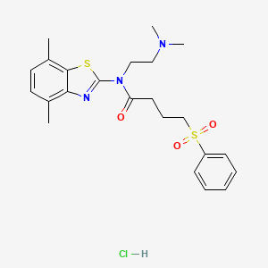 4-(BENZENESULFONYL)-N-(4,7-DIMETHYL-1,3-BENZOTHIAZOL-2-YL)-N-[2-(DIMETHYLAMINO)ETHYL]BUTANAMIDE HYDROCHLORIDE