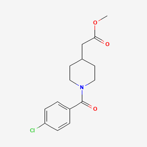 molecular formula C15H18ClNO3 B2839297 Methyl [1-(4-chlorobenzoyl)piperidin-4-YL]acetate CAS No. 952905-85-0