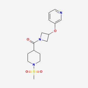 3-{[1-(1-methanesulfonylpiperidine-4-carbonyl)azetidin-3-yl]oxy}pyridine