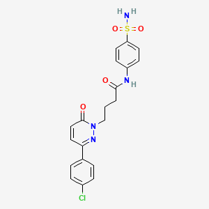 molecular formula C20H19ClN4O4S B2839304 4-(3-(4-氯苯基)-6-氧代吡啶-1(6H)-基)-N-(4-磺酰胺基苯基)丁酰胺 CAS No. 946321-16-0