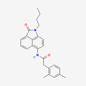 molecular formula C25H26N2O2 B2839316 N-(1-butyl-2-oxo-1,2-dihydrobenzo[cd]indol-6-yl)-2-(2,4-dimethylphenyl)acetamide CAS No. 922598-68-3