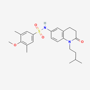 N-(1-isopentyl-2-oxo-1,2,3,4-tetrahydroquinolin-6-yl)-4-methoxy-3,5-dimethylbenzenesulfonamide