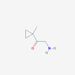 molecular formula C6H11NO B2839325 2-Amino-1-(1-methylcyclopropyl)ethanone CAS No. 1707364-82-6