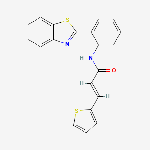 molecular formula C20H14N2OS2 B2839332 (E)-N-(2-(benzo[d]thiazol-2-yl)phenyl)-3-(thiophen-2-yl)acrylamide CAS No. 477569-86-1