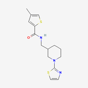 molecular formula C15H19N3OS2 B2839333 4-methyl-N-((1-(thiazol-2-yl)piperidin-3-yl)methyl)thiophene-2-carboxamide CAS No. 1705883-00-6