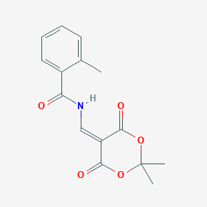 N-[(2,2-dimethyl-4,6-dioxo-1,3-dioxan-5-ylidene)methyl]-2-methylbenzamide