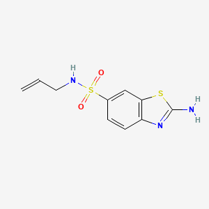 molecular formula C10H11N3O2S2 B2839337 [(2-Aminobenzothiazol-6-yl)sulfonyl]prop-2-enylamine CAS No. 868213-70-1