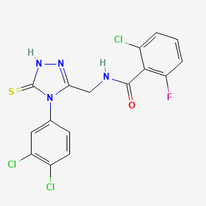 2-chloro-N-((4-(3,4-dichlorophenyl)-5-thioxo-4,5-dihydro-1H-1,2,4-triazol-3-yl)methyl)-6-fluorobenzamide