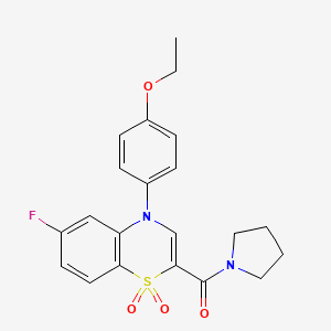 4-(4-ethoxyphenyl)-6-fluoro-2-(pyrrolidine-1-carbonyl)-4H-1lambda6,4-benzothiazine-1,1-dione