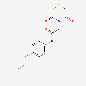 N-(4-butylphenyl)-2-(3,5-dioxothiomorpholin-4-yl)acetamide