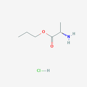 molecular formula C6H14ClNO2 B2839347 (S)-propyl 2-aminopropanoate hydrochloride CAS No. 122774-31-6