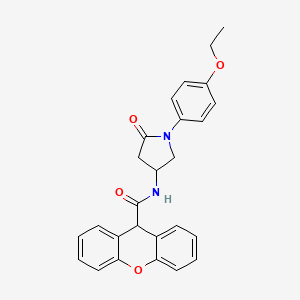 molecular formula C26H24N2O4 B2839349 N-[1-(4-ethoxyphenyl)-5-oxopyrrolidin-3-yl]-9H-xanthene-9-carboxamide CAS No. 896286-40-1